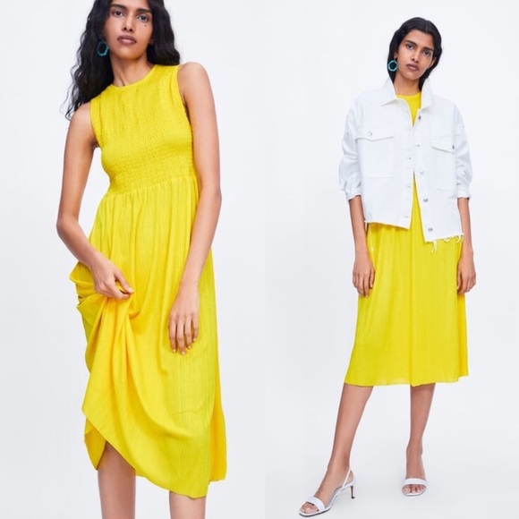 ZARA Elasticized Dress - Picture 4 of 8